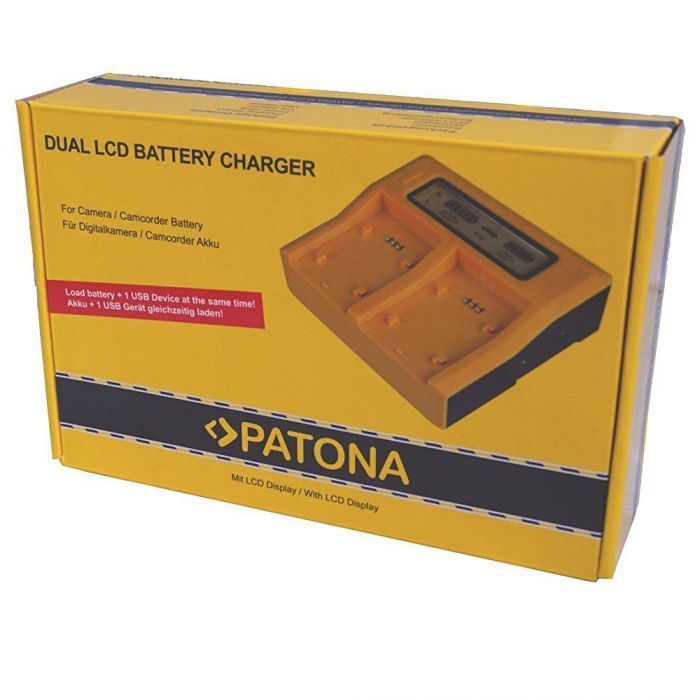 Patona Dual LCD caricabatterie doppio battery charger