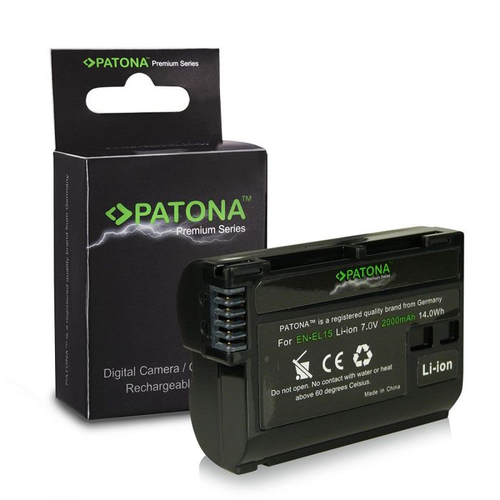 Patona Premium Batteria EN-EL15 x Nikon D750 D810 D610 D7200 D7100 D7000 D600 D800 D800E