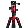 Triopo KIT Treppiedi GT-3230 + Testa B2 Tripod Treppiede Cavalletto ROSSO carbonio 5 sezioni