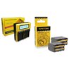 Patona kit Dual LCD caricabatterie per Sony + 2 batterie NP-970