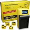 Patona Single LCD NP-F970 NP-F550 caricabatterie per Sony DSC-RX10 A6000 A6300 A6500 A9 A7 A7s A7r RX100