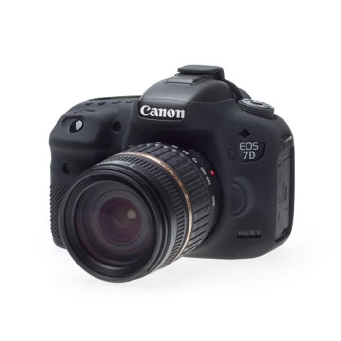 Custodia protettiva EasyCover in silicone morbido per Canon 7D Mark II Nero