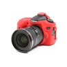 Custodia protettiva in silicone morbido EasyCover camera case per Canon 70D Rosso