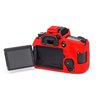 Custodia EasyCover camera case in silicone morbido protezione per Canon 80D Rosso