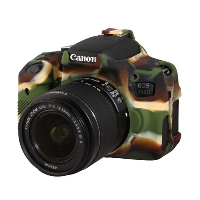 Camera case in silicone EasyCover custodia protettiva morbida per Canon 750D Camouflage
