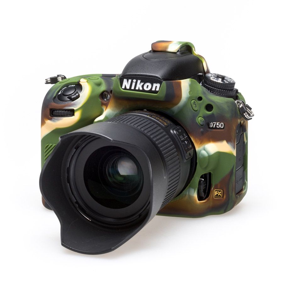 GHFPCASE per Custodia Protettiva in Silicone Morbido for Nikon D750 Camouflage Colore : Color1 