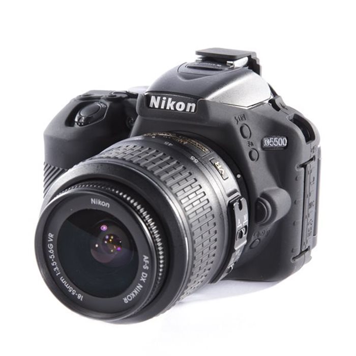 Protezione EasyCover camera case custodia in silicone morbido per Nikon D5500 D5600 Nero