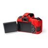 Custodia protezione soft camera case in morbido silicone EasyCover per Canon 77D Rosso