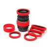 EasyCover anello paraurti in silicone per obiettivo lens rim protettivo 62mm rosso