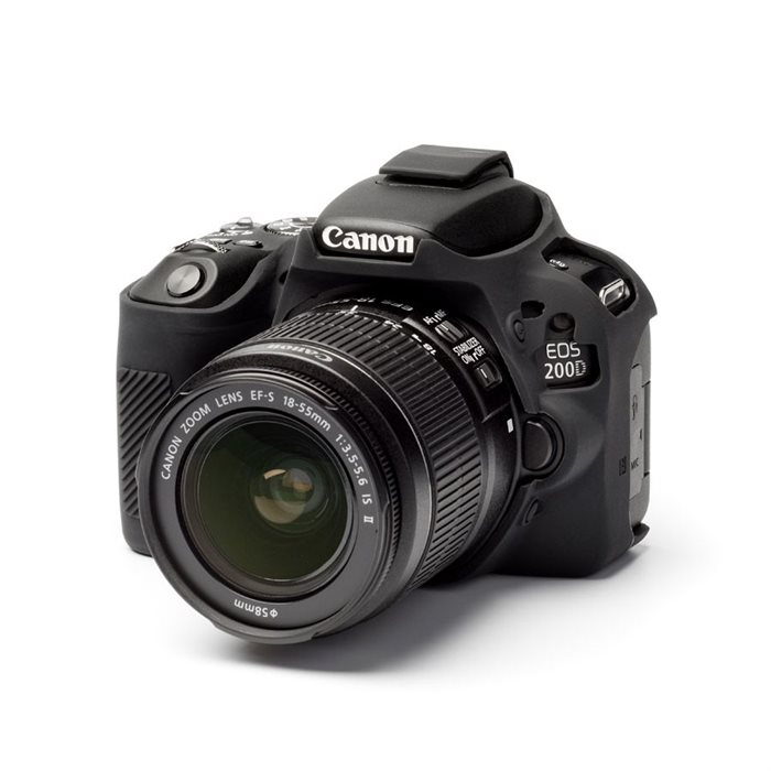 Custodia protezione EasyCover camera case morbido in silicone per Canon 200D Nero