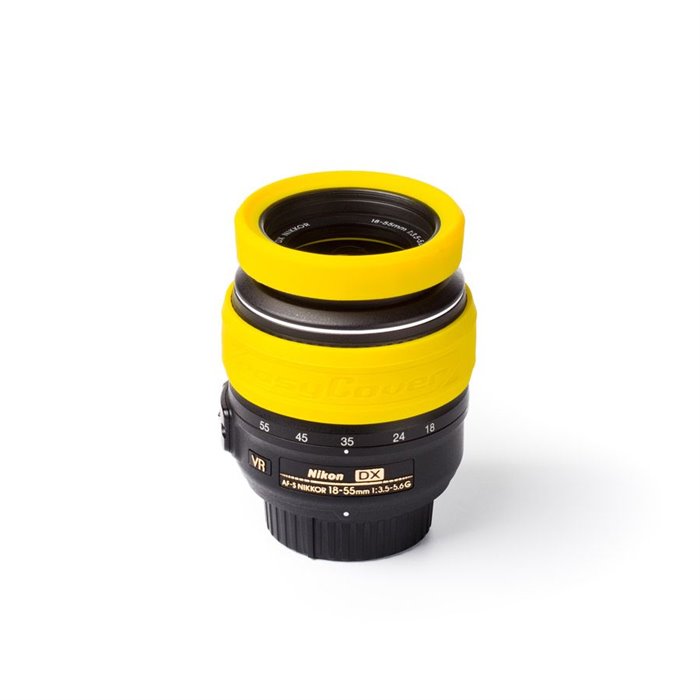 Anello paraurti in silicone EasyCover lens rim protettivo per obiettivo 77mm giallo