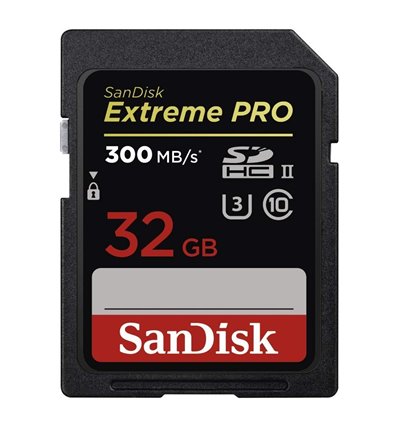 Sandisk 32GB Extreme Pro Scheda SD 300MB/s (U3) SDHC