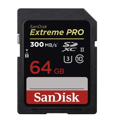Sandisk 64GB Extreme Pro Scheda SD 300MB/s (U3) SDHC
