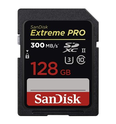 Sandisk 128GB Extreme Pro Scheda SD 300MB/s (U3) SDHC