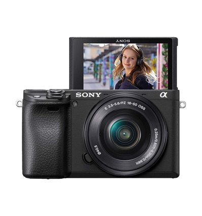Fotocamera Mirrorless Sony Alpha A6400 Kit 16-50mm f/3.5–5.6 PZ OSS Nero [MENU ENG]