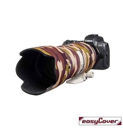 Easycover custodia in neoprene marrone camo per obiettivo Canon EF 70-200mm f/2.8L IS II USM Lens Oak