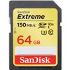 Sandisk Extreme Scheda di memoria SD 64GB 150mb/s SDXC