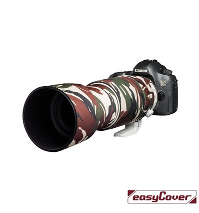 Easycover custodia in neoprene verde camo per obiettivo Canon 100-400mm F4.5-5.6L IS II USM V2 Lens Oak