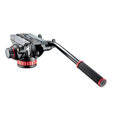 Manfrotto Video Testa video con base piatta, 1 leva fissa MVH502AH