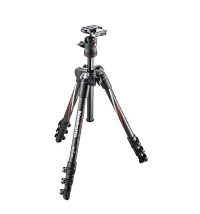 Manfrotto Foto Befree kit treppiedi + testa, 4 sezioni carbonio, sacca MKBFRC4-BH