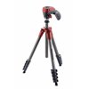 Manfrotto Foto Treppiedi Compact Action rosso con testa joystick MKCOMPACTACN-RD