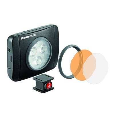 Manfrotto Lighting Faretto Luce LED LUMIE "Play" a 3 LED MLUMIEPL-BK