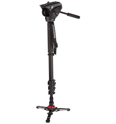 Manfrotto MVMXPRO500 Monopiede video XPRO+ con base fluida e testa video