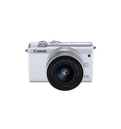 Fotocamera Mirrorless Canon EOS M200 kit 15-45mm IS STM Bianco
