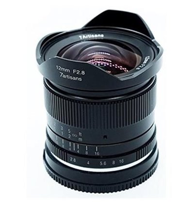 Obiettivo grandangolare 7Artisans 12mm F2.8 APS-C per fotocamere mirrorless Fuji X