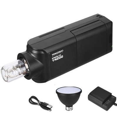 Yongnuo YN200-Kit Flash illuminatore esterno manuale per Canon Nikon Sony