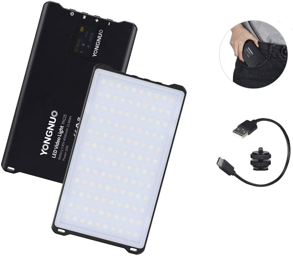 Yongnuo YN365RGB Mini Faretto LED Selfie 2500K8500K Batteria Integrata