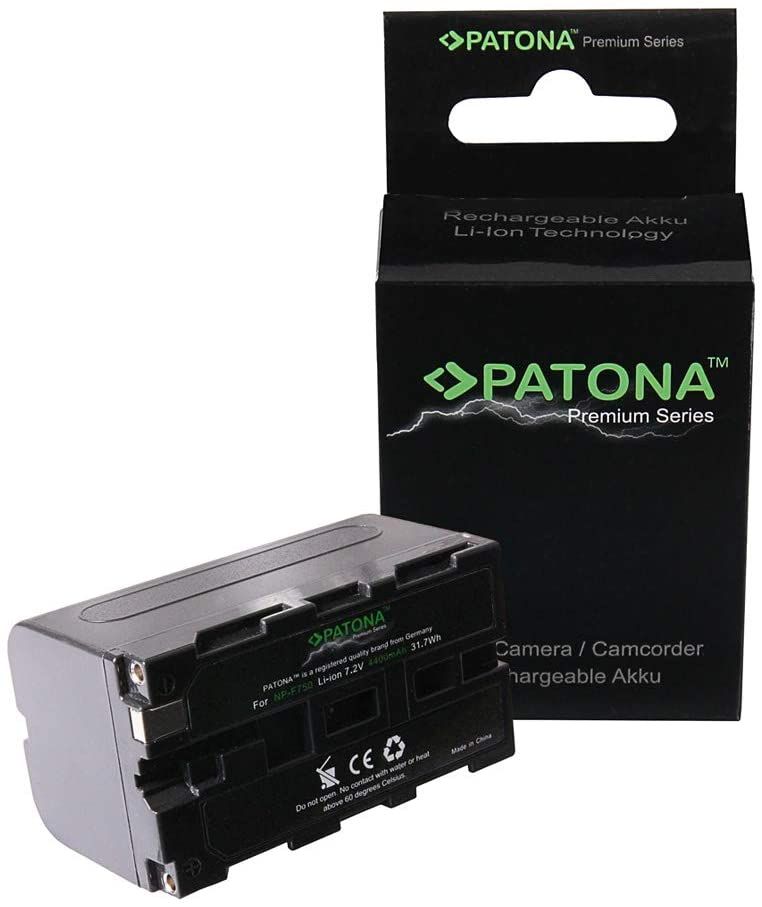 PATONA 2x PROTECT NP-F550 Batteria 3500mAh compatibile con videocamere Sony, indicatori LED, illuminazione, luce video, monitor, fotocamera, Battery NP-F750 NP-F950 NP-F970 NPF550 NP F550