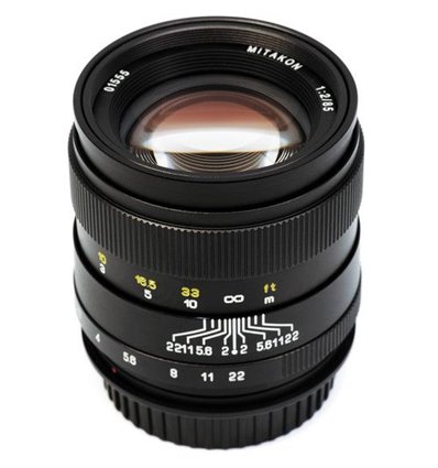 Obiettivo Zhongyi Mitakon CREATOR 85mm f/2 compatibile Canon