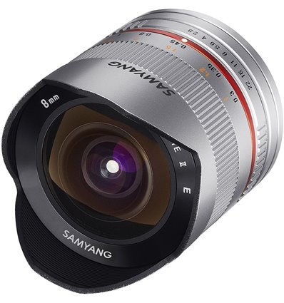 Obiettivo Fisheye Samyang 8mm f/2.8 CS II Argento per Fujifilm X