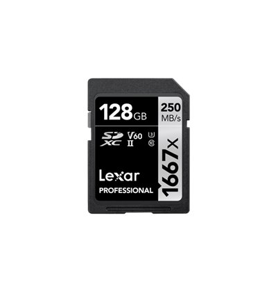 Scheda di memoria professionale Lexar 128GB 1667x UHS-II SDXC