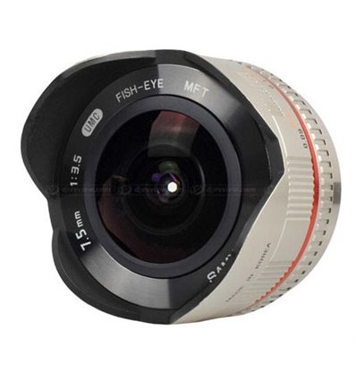 Obiettivo Fisheye CINE Samyang UMC 7.5mm T3.8 Argento Compatibile Micro Quattro Terzi