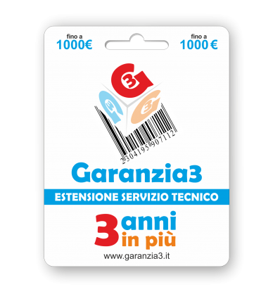 GARANZIA3 - Estensione di garanzia 3 anni in più con massimale di copertura a 1000 euro