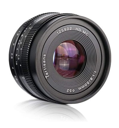 Obiettivo 7Artisans 50mm F1.8 APS-C per fotocamere Fujifilm X Nero
