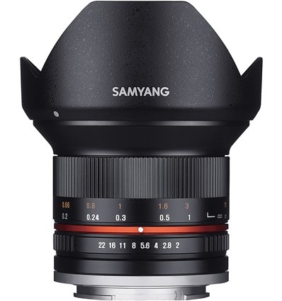 Obiettivo Samyang 12mm f/2.0 NCS CS nero compatibile Canon EOS M