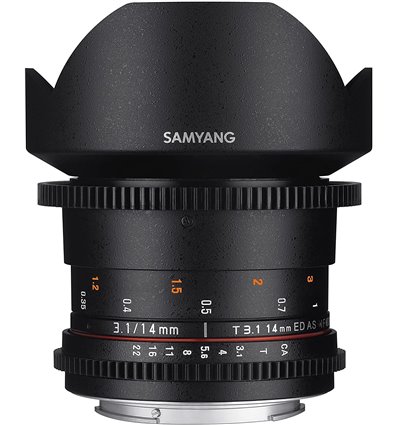 Obiettivo Samyang 14mm T3.1 ED AS IF UMC VDSLR II compatibile Nikon