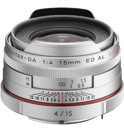 Obiettivo Pentax HD DA 15mm f/4 ED AL Limited silver
