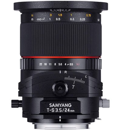 Obiettivo Samyang T-S 24mm f/3.5 ED AS UMC compatibile Sony E-mount