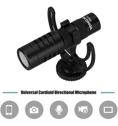 Microfono Direzionale Cablato Professionale - Perfetto Per Interviste, Riprese Esterne E Registrazioni Audio