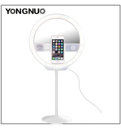 YONGNUO YN-128II 3200-5500K (bianco) Anello beauty circolare LED Luce con specchio per smartphone YN128II
