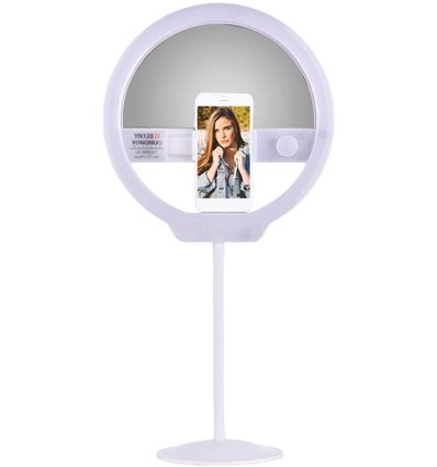 Yongnuo YN128II Bi-Color Beauty LED Anello Video Light (rosa) 3200K-5500K per smartphone YN-128II
