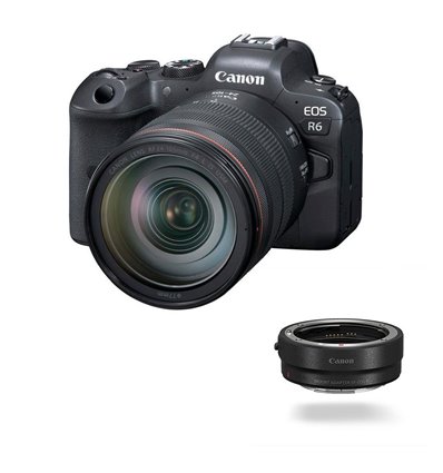Fotocamera Mirrorless Canon EOS R6 kit 24-105mm f/4L + adattatore EF-EOS R