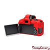 easyCover custodia protettiva in silicone camera case per Canon 850D rosso