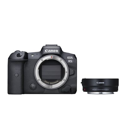 Fotocamera Mirrorless Canon EOS R5 Body + adattatore EF-EOS R