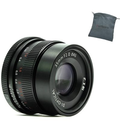 Obiettivo 7Artisans 35mm F2.0 Manual Focus nero attacco Sony E-Mount (A201B)
