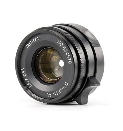 Obiettivo 7Artisans 35mm F2.0 Manual Focus nero compatibile mirrorless Leica M (A901B)